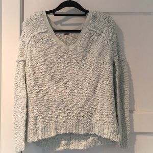 Light sea green Free People V Neck Sweater